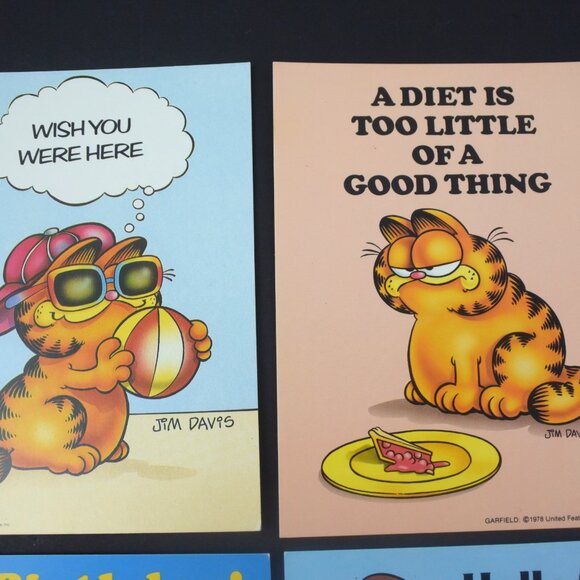 6 Vintage GARFIELD Postcards 1970s New Old Stock - Picture 2 of 12